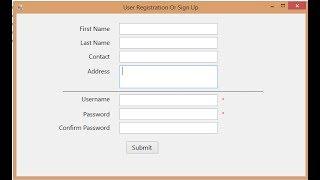 C# - Create User Registration Or Sign Up Form With SQL Server