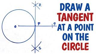 How to draw a tangent at a point on the circle.........