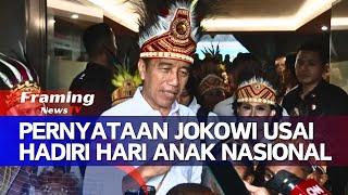 Pernyataan Pers Presiden Jokowi Usai Hadiri Peringatan Hari Anak Nasional di Jayapura