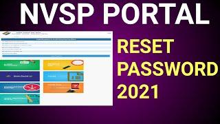 how to reset nvsp portal password in mobile | How to reset forget password nvsp portal