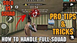 FREE FIRE || HOW TO HANDLE FULL SQUAD ALONE || RANK MATCH PRO TIPS