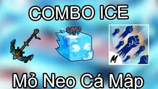 combo ice shark anchor(mỏ neo cá mập) godhuman one shot trong blox fruits