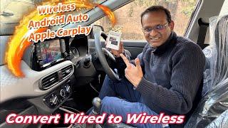 Convert Your Wired Android Auto or Apple Carplay into Wireless within 5 secs ! Carlizem Adapter