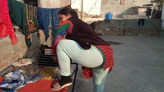 Cleaning My Shoes _ Village Life _ Pakistani Desi Housewife Lifestyle _ Daily Life In Pakistan