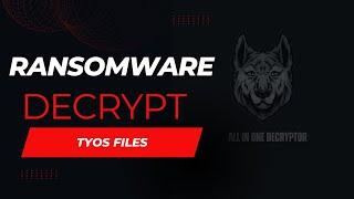 Decrypt Ransomware Encrypted File | Stop/DJVU ransomware How to decrypt .tyos   file