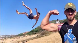 we did  a "new" flips at the beach ️ (Tricking asakora)