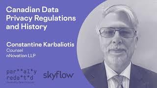 Canadian Data Privacy Regulations and History with nNovation's Constantine Karbaliotis