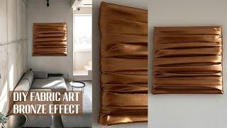 DIY FABRIC ART - metallic bronze effect