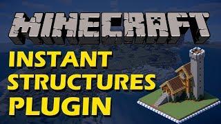 Create buildings with a single click in Minecraft with Instant Structures Plugin