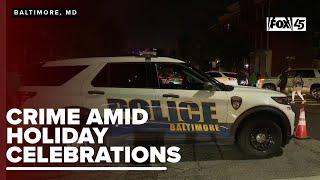 Baltimore sees deadly shooting and officer injured amid holiday celebrations