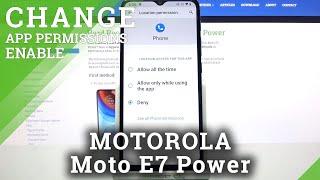 Manage App Permissions – MOTOROLA Moto E7 Power and Programs Settings