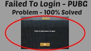 How To Fix PUBG MOBILE Failed To Login || Please Try Again Error Android & ios