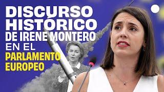 Irene Montero presenta su candidatura a presidir el Parlamento Europeo