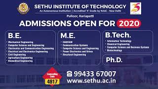 Sethu Institute of Technology Admission 2020