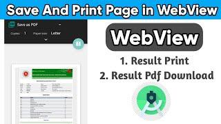 Save & Print PDF Any page from Webview on Android