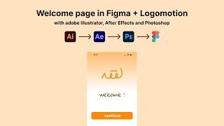 Animated welcome page | figma + adobe