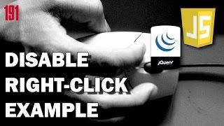 JAVASCRIPT/JQUERY Disable right click