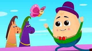 Humpty Dumpty Sat On a Wall and Fruits Cartoon Video for Babies