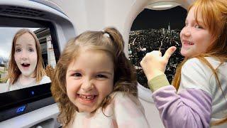 CRAZY TRAVEL DAY with our FAMiLY!! our First Time visiting NYC with Adley Navey & Niko, fun vacation