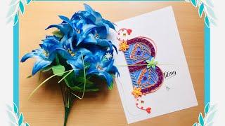 Quilling Art️|Letter B quilling art|Quilling design|crafting|Handmade card|Quilling tutorial 