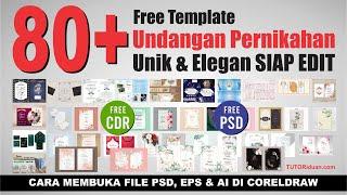 Free 80 Template Undangan Pernikahan Siap Edit CDR dan PSD