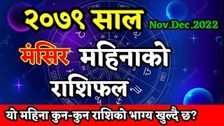 Mansir Mahinako Rashifal 2079 | मंसिर को राशिफल | Mansirko Rashifal | masik Rashifal | Nov.Dec 2022