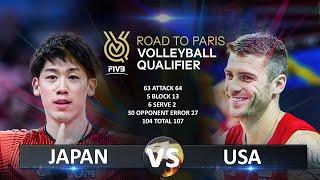 Japan vs USA | Volleyball Olympic QT 2023