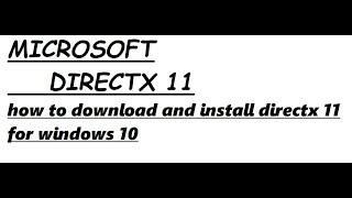 how to download directx 11 for windows 10