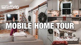 *NEW* 1991 CLAYTON DOUBLE WIDE TRAILER DECOR TOUR | mobile home seasonal decor tour 2024