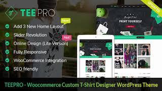 TEEPRO - Woocommerce Custom T-Shirt Designer WordPress Theme | Themeforest Website Templates and