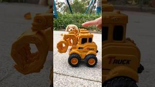 Construction Toys Set Excavator, Bulldozer, Road Roller, Timber Grab Vehicles