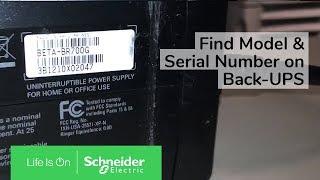 Locating Model & Serial Number on APC Back-UPS | Schneider Electric Support