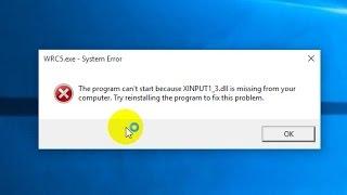 How to fix "XINPUT1_3.dll is missing" error