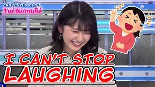 I can't stop laughing 【Yui Komaki】announcer japan