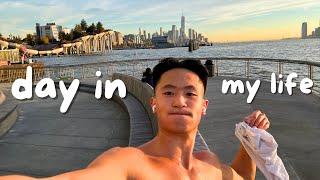 busy day in my life at nyu | college advice, morning lift, come to work with me