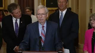 WATCH: McConnell freezes mid-sentence, walks away during news briefing