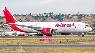 (4K) A day of Plane spotting at Madrid - 30 (heavy) Planes taxi and take-off on a summer day!