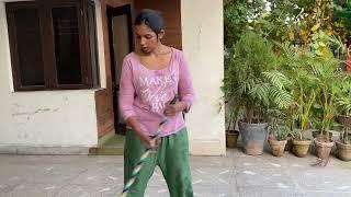 Desi Village Girl Cleaning Roof | Pakistani Village Girl Daily Routine Work Vlog | Pakfamilyvlog