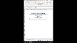 Excel Trick - Auto Correction || Excel Basic & Advanced