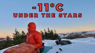 ️️ FREEZING WINTER KIT TEST - PHDesigns Down Sleeping Bag - Solo Backpacking Wild Camping UK #ad