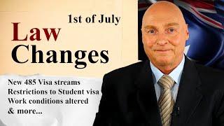 Australian Immigration News 29th June. Mulitiple Law Changes for the 1st of July and more