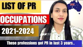 PR List of last 3 years | PR Points Calculator | Demanding Courses Australia