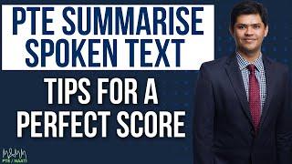 PTE Summarise Spoken Text Tips For a Perfect Score | PTE SST Tips and Strategies