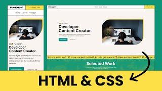 How to Create a Portfolio Website using HTML CSS