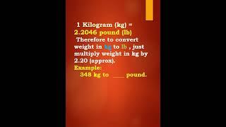 Conversion of Kilogram to Pound