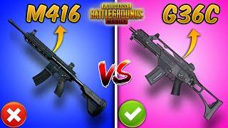 M416 vs G36C WHICH ONE IS BETTER?!? (PUBG MOBILE) Ultimate Weapon Comparison Guide/Tutorial