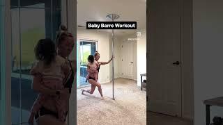 Mom and toddler barre workout #momandtoddlerworkout #barre #momandbaby