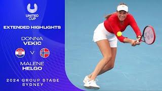 Donna Vekic v Malene Helgo Extended Highlights | United Cup 2024 Group F