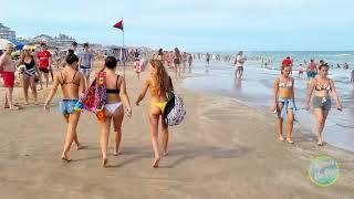 4K - Beach Walk PINAMAR BEACH Beautiful Real DAY Nice SUMMER 2022