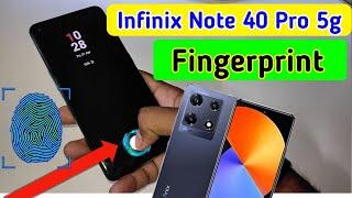 Infinix note 40 pro display fingerprint setting/Infinix note 40 pro display lock/fingerprint sensor